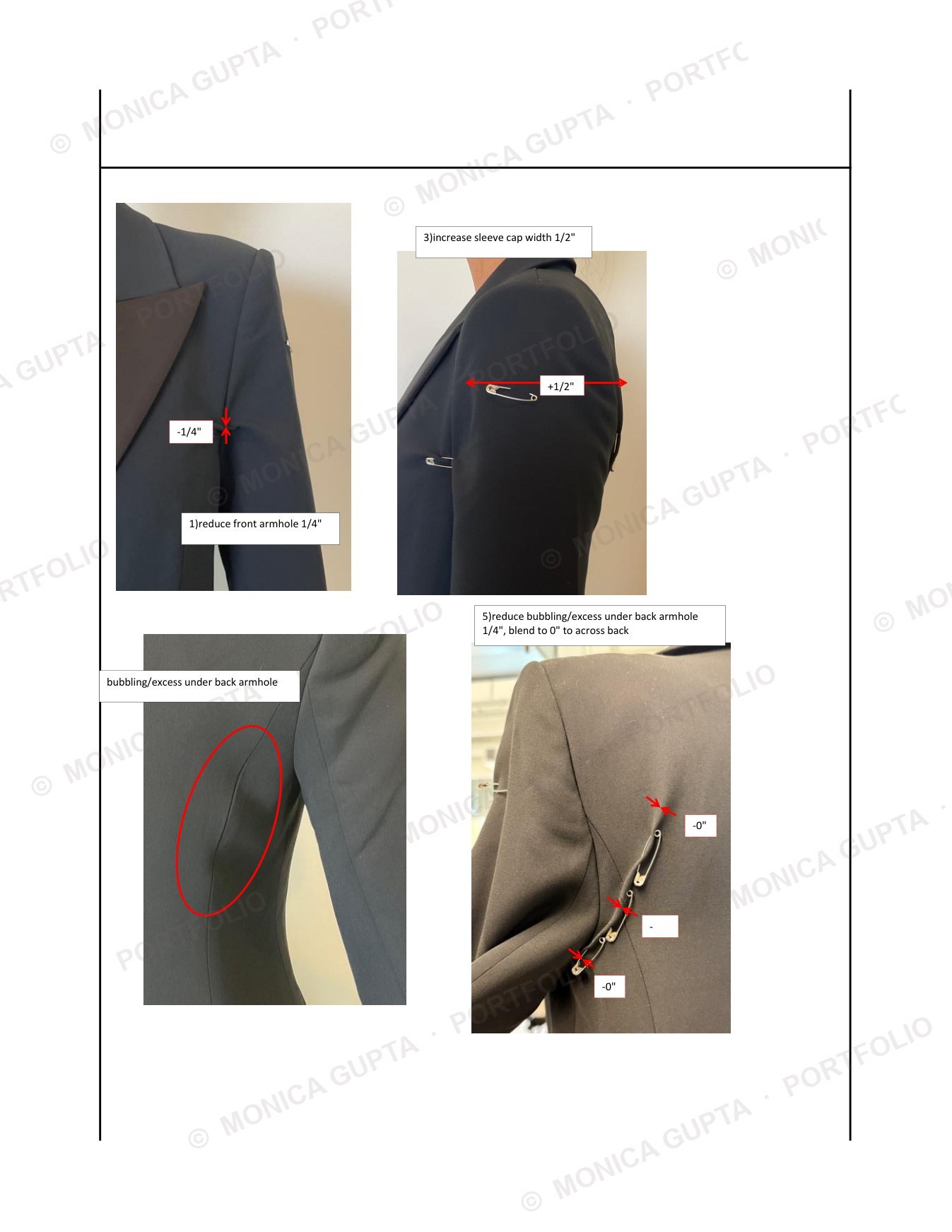PPS armhole corrections, measured